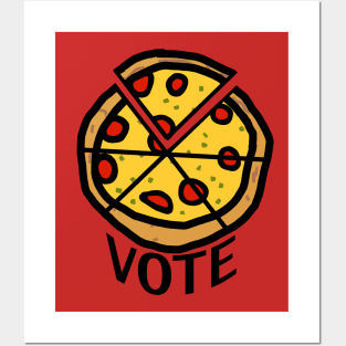 Vote Sliced Pizza Posters and Art